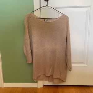 Jennifer Lopez sweater in blush and silvery white embroidery—NWOT